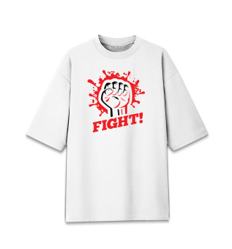 Женская Хлопковая футболка оверсайз FIGHT