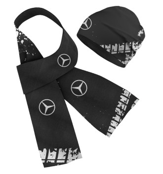 Шапка и шарф Mercedes-Benz abstract sport uniform