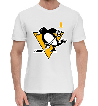 Мужская Хлопковая футболка Малкин Форма Pittsburgh Penguins 2018