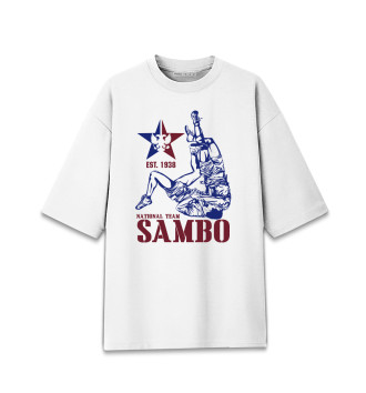 Мужская Хлопковая футболка оверсайз Sambo