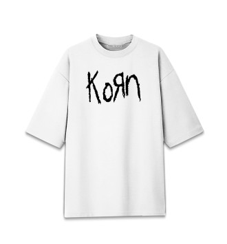 Мужская Хлопковая футболка оверсайз Korn