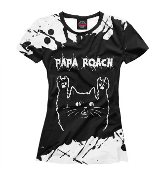 Женская Футболка Papa Roach | Рок Кот