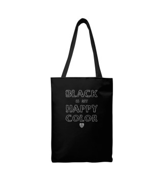 Сумка-шоппер Black is my happy color