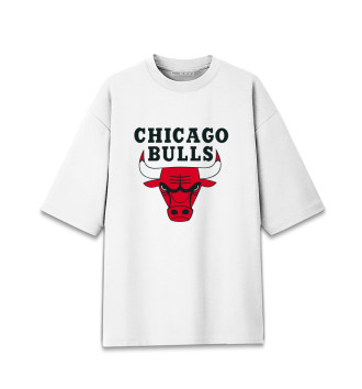 Мужская Хлопковая футболка оверсайз Chicago Bulls