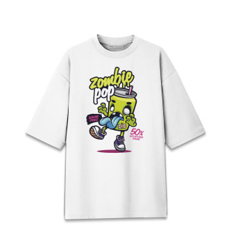 Женская Хлопковая футболка оверсайз Diet zombie pop
