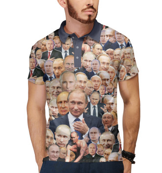Мужское Поло Путин коллаж