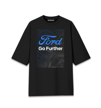 Мужская Хлопковая футболка оверсайз Форд - Линии