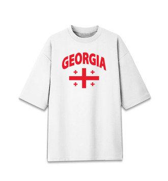 Мужская Хлопковая футболка оверсайз Грузия