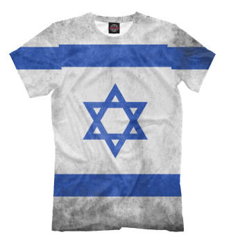 Мужская Футболка Флаг Израиля