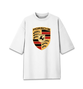 Мужская Хлопковая футболка оверсайз Porsche
