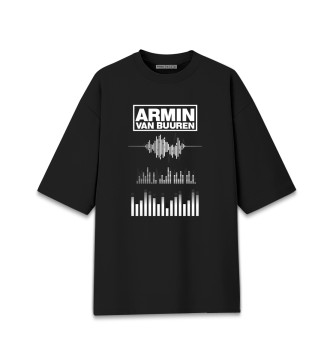 Женская Хлопковая футболка оверсайз Armin van Buuren эквалайзер