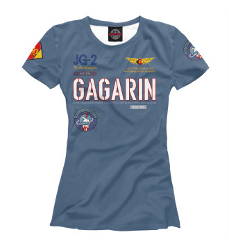 Женская Футболка ВВС ГДР Эскадрилья Гагарин