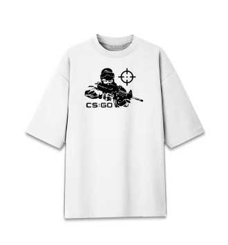 Мужская Хлопковая футболка оверсайз Counter-Strike
