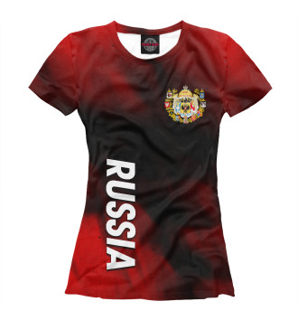 Футболка для девочек Russia | Россия + (grunge)