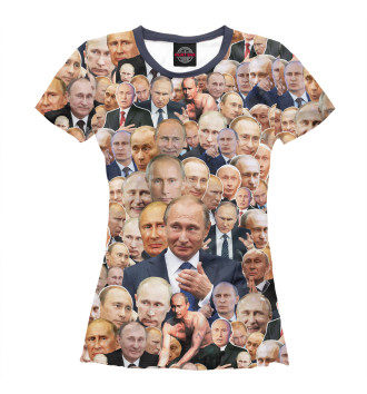 Футболка для девочек Путин коллаж