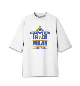 Женская Хлопковая футболка оверсайз Inter Milan
