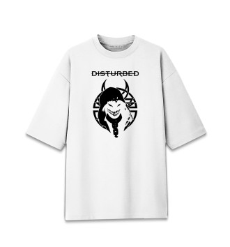 Женская Хлопковая футболка оверсайз Disturbed