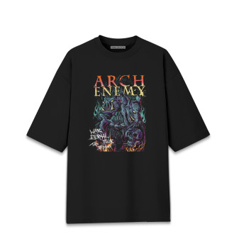Женская Хлопковая футболка оверсайз Arch Enemy