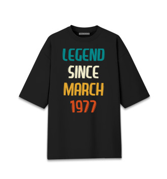 Женская Хлопковая футболка оверсайз Legend Since March 1977