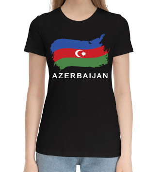 Женская Хлопковая футболка Азербайджан