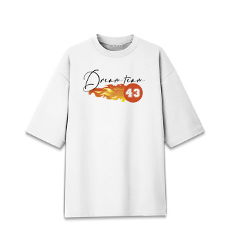 Женская Хлопковая футболка оверсайз Команда мечты 43