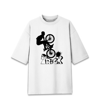 Женская Хлопковая футболка оверсайз Велосипедист