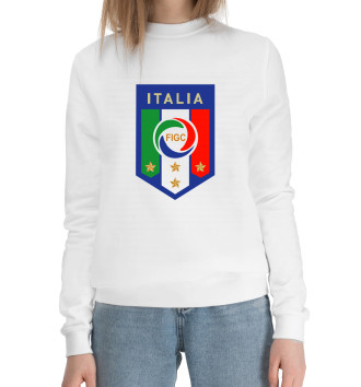 Женский Хлопковый свитшот Сборная Италии