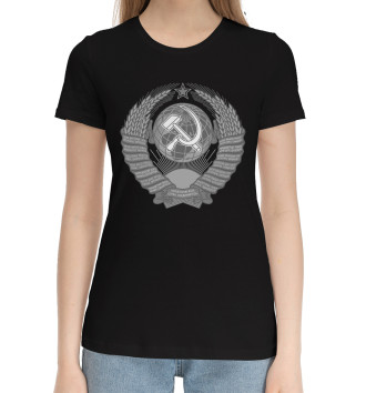 Женская Хлопковая футболка Советский Союз (СССР)