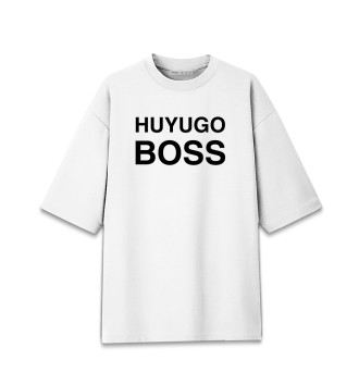 Женская Хлопковая футболка оверсайз Hugo Boss