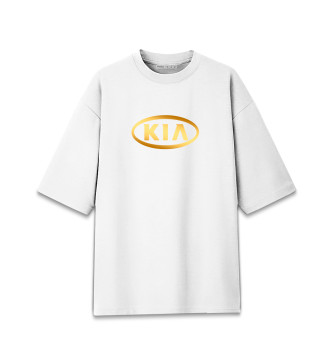 Женская Хлопковая футболка оверсайз KIA Gold
