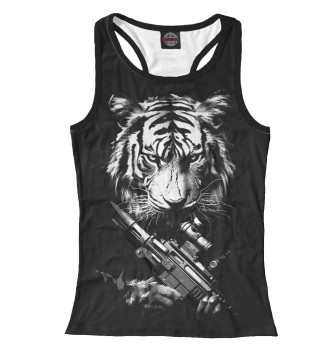 Женская Борцовка Тигр с винтовкой