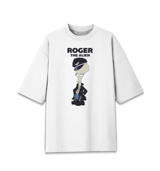 Мужская Хлопковая футболка оверсайз Roger