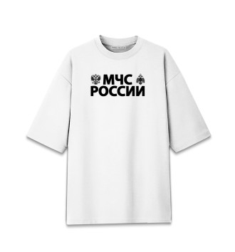 Женская Хлопковая футболка оверсайз МЧС РОССИИ