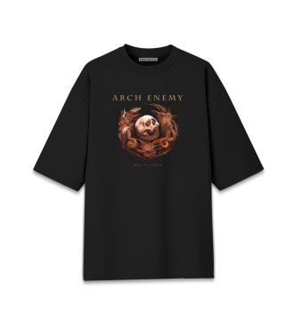 Женская Хлопковая футболка оверсайз Arch Enemy