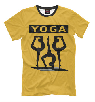 Мужская Футболка Йога yoga
