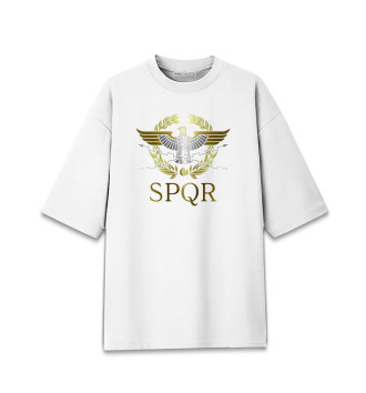 Женская Хлопковая футболка оверсайз SPQR
