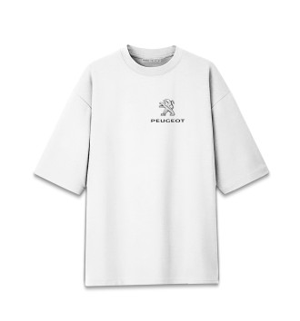 Женская Хлопковая футболка оверсайз Peugeot | Пежо