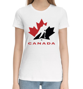 Женская Хлопковая футболка Канада