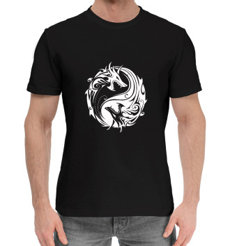 Мужская Хлопковая футболка Драконы