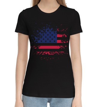 Женская Хлопковая футболка USA