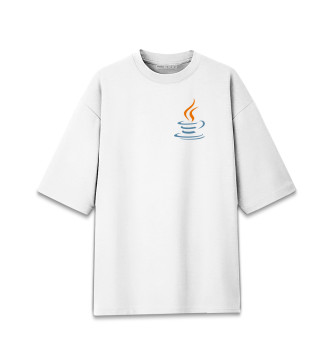 Мужская Хлопковая футболка оверсайз Java Logo