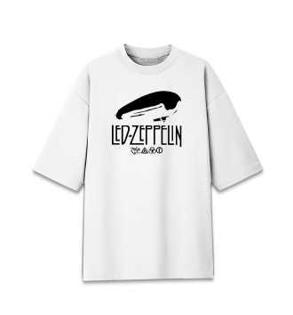 Мужская Хлопковая футболка оверсайз Led Zeppelin