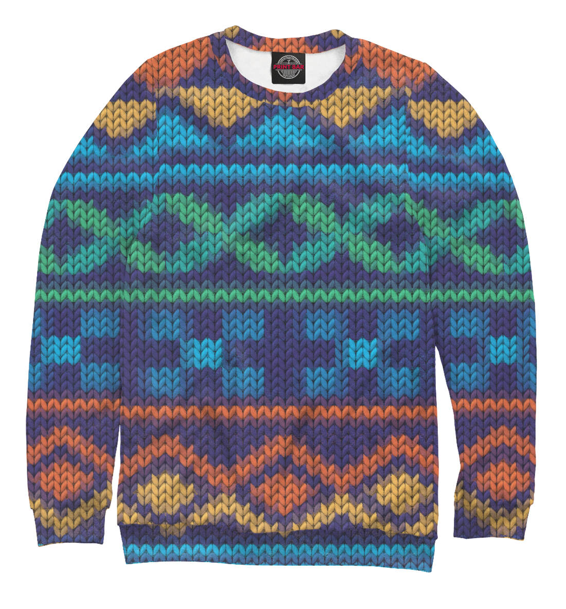 Детский Свитшот с принтом Зимний свитер для мальчиков, артикул NOV-780355-swi-2mp