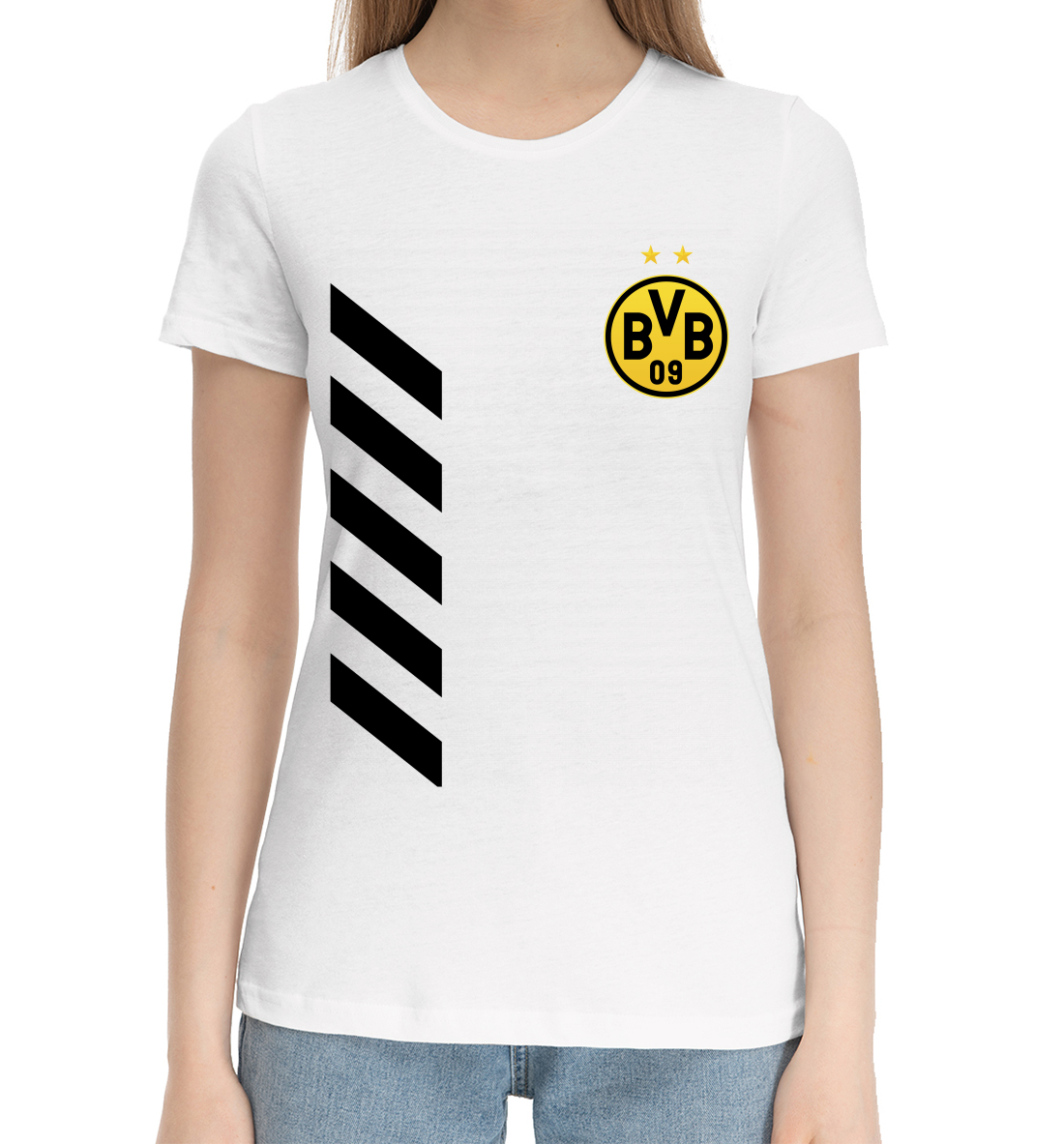 Хлопковая футболка Borussia BRS-649222-hfu-1