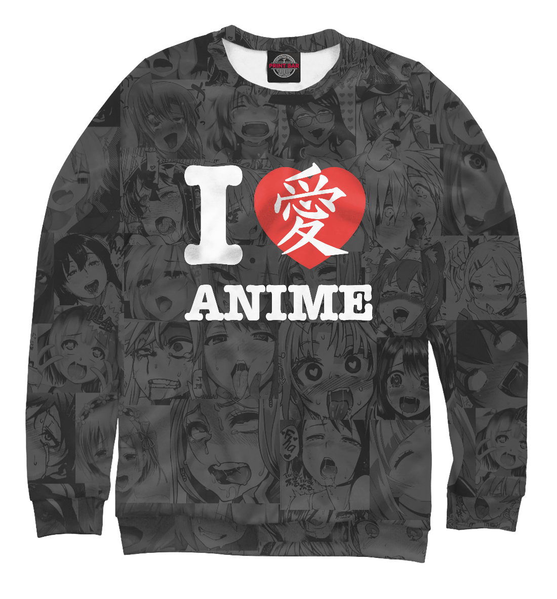 Детский Свитшот с принтом I love anime для девочек, артикул ANR-931345-swi-1mp
