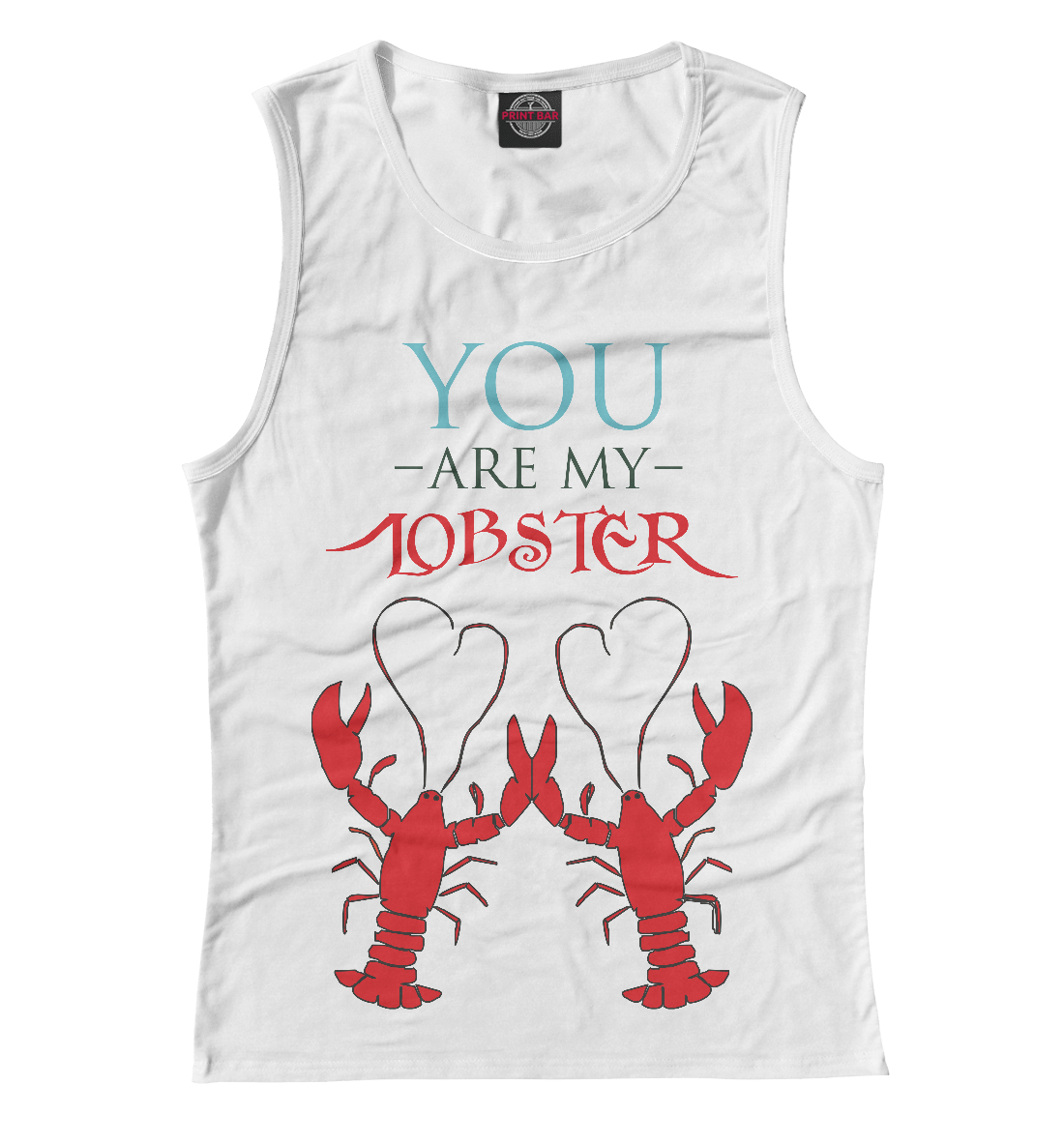 Женская Майка с принтом You are my lobster, артикул 14F-969615-may-1mp