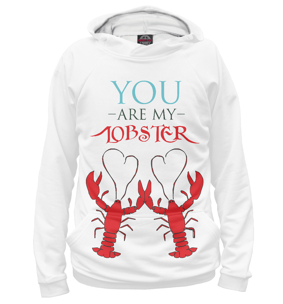 Мужской Худи с принтом You are my lobster, артикул 14F-969615-hud-2mp