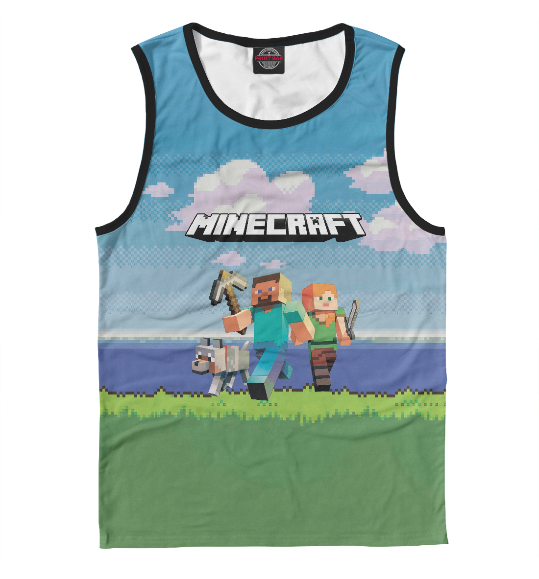 Детская Майка с принтом Minecraft для мальчиков, артикул MCR-440587-may-2mp