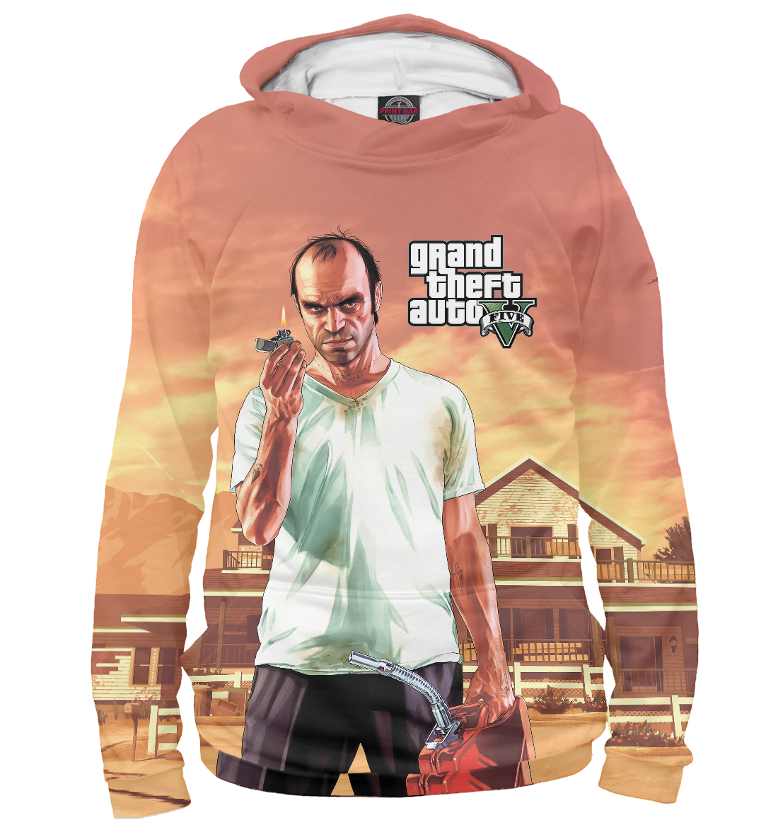 Женский Худи с принтом Grand Theft Auto | GTA, артикул GTA-753900-hud-1mp