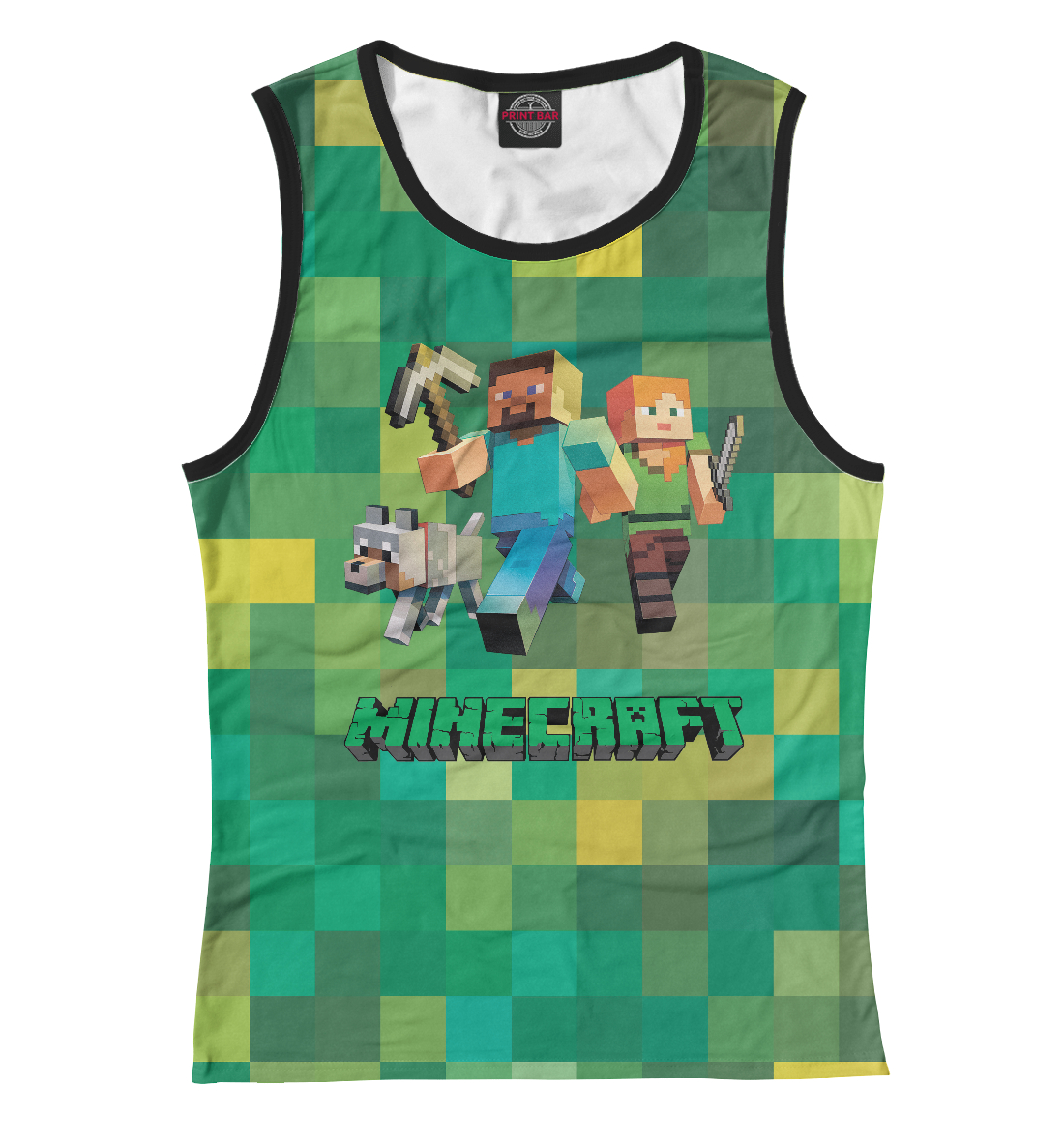 Детская Майка с принтом Minecraft герои для девочек, артикул MCR-123452-may-1mp